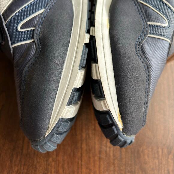 VTG 80s Trax Sneakers NWT Deadstock Navy White Hook & Loop Straps Wide Sz 9 - Picture 8 of 12